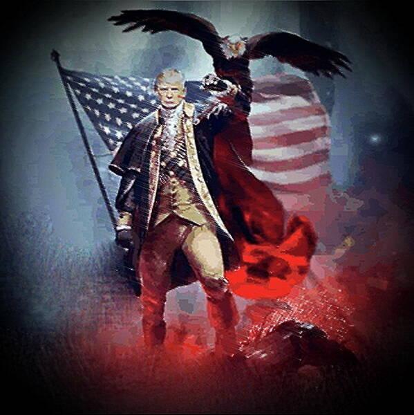 President Trump Saves America From Hell Poster by Black Watch Photographs