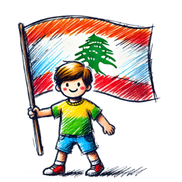 A School Kid Holding Lebanon Flag, Lebanon Day, Lebanon Flag, Lebanon PNG  Transparent Image and Clipart for Free Download