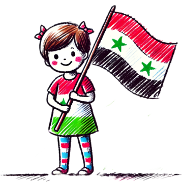 A Little Kid Running With Syria Flag, Syria Day, Syria Flag, Syria PNG  Transparent Image and Clipart for Free Download